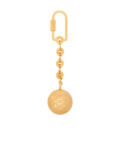 Loewe Logo Details Key Chain In Gold