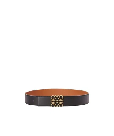 Loewe Logo Double-sided Belt In Tan