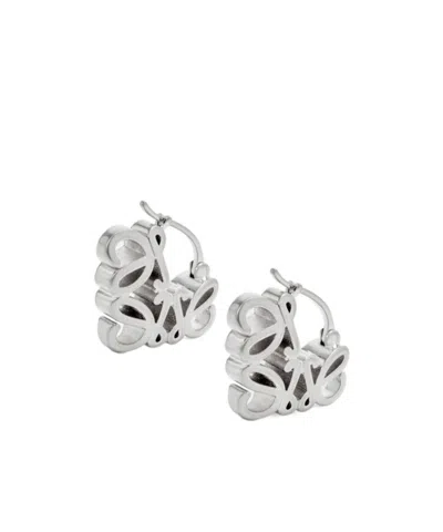 Loewe Logo Earrings In Metallic