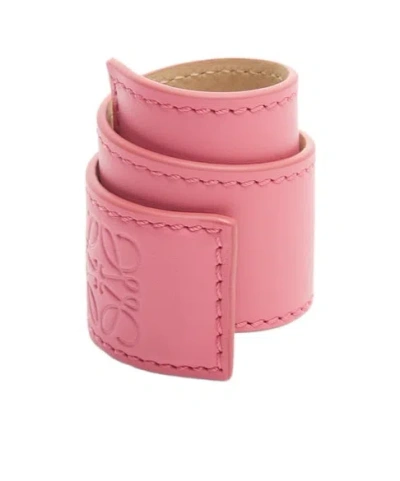 Loewe Logo Embossed Bracelet In Pink