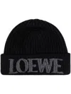 Loewe Logo Embroidered Ribbed In Black