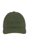 Loewe Logo-embroidered Cap In Green