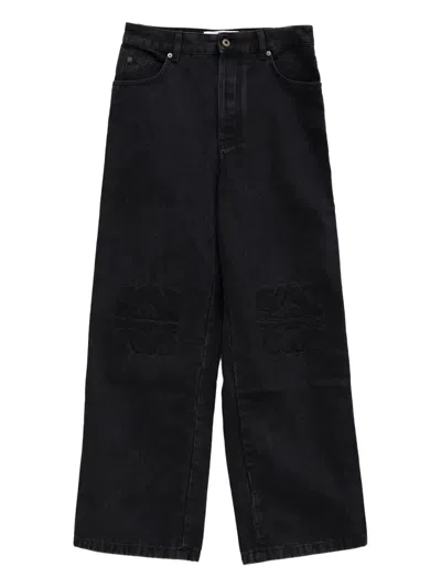 LOEWE LOGO-EMBROIDERED COTTON JEANS