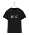 Loewe Slim Fit Logo-embroidered Cotton-jersey T-shirt In Black