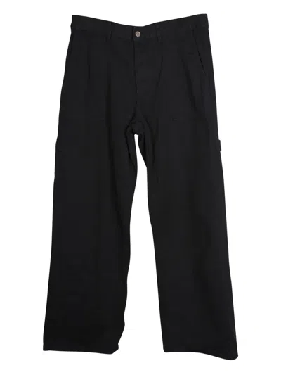 Pre-owned Loewe Logo-embroidered Fisherman Trousers In Black