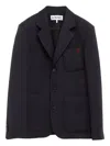 Loewe Logo-embroidered Jacket In Blue