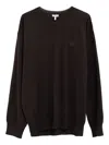 Loewe Logo-embroidered Wool Jumper In Black