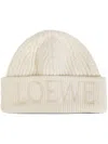 Loewe Logo Embroidered Ribbed In Neutrals