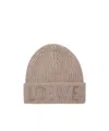 Loewe Logo Embroidered Ribbed-knit Beanie In Brown