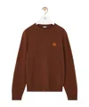 Loewe Logo-embroidered Sweater In Brown