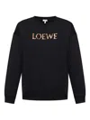 Loewe Logo Embroidery Crewneck Sweatshirt In Black