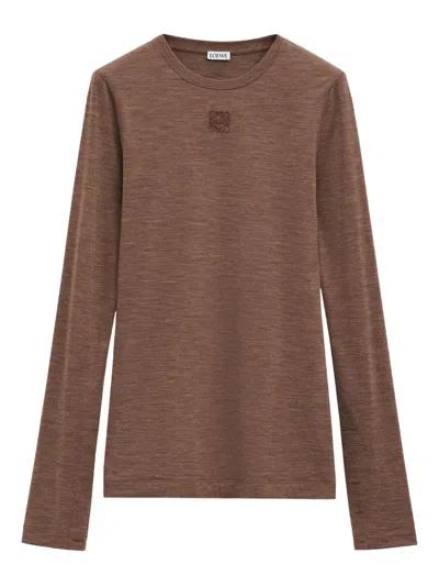LOEWE LOGO-EMBROIDERED T-SHIRT