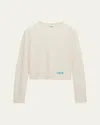 Loewe Wool Sweater With Contrasting Embroidered Logo On The Bottom In Neutral