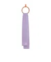Loewe Logo-embroidered Wool Scarf In Purple