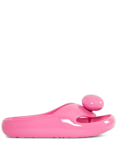 Loewe Logo-engraved Flip-flops In Pink