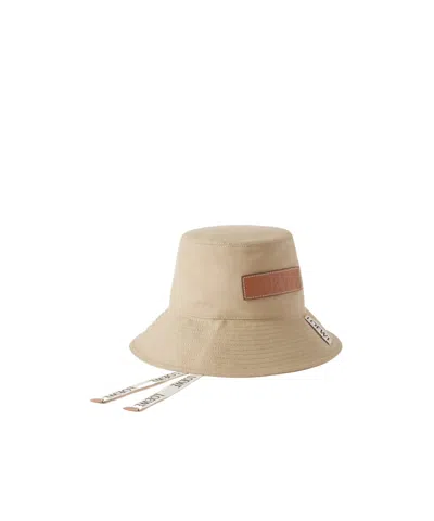 Loewe Fisherman Hat In Canvas In Nude