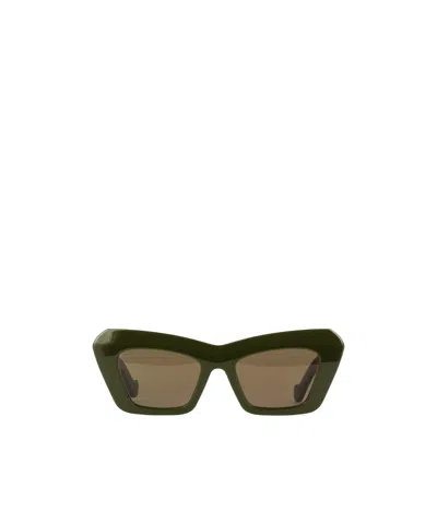 Loewe Logo Flat Mirror In Brown