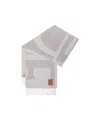 Loewe Logo Fringed Scarf In Gray