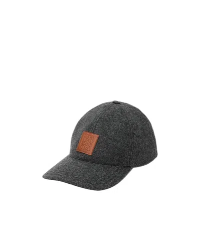 Loewe Logo Hat In Gray