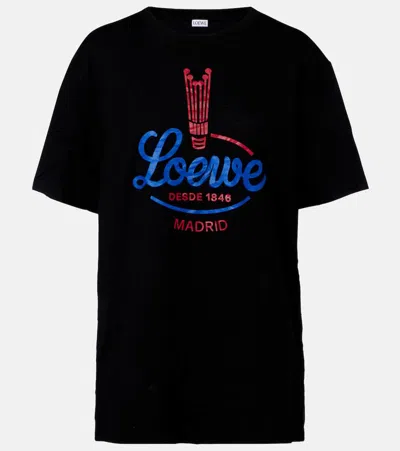 Loewe Logo Jersey T-shirt In Black