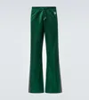 Loewe Dark Green Cotton Pants With Elasticated Waistband In Green