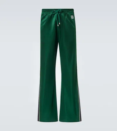 Loewe Logo Detail Track Pants In Green