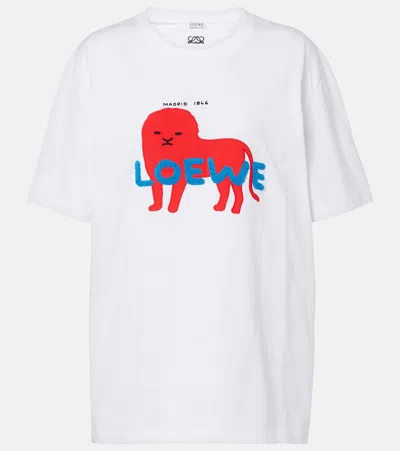 Loewe Logo Jersey T-shirt In White