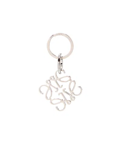 Loewe Logo Keychain In Metallic