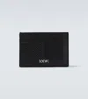 Loewe Black Cardholder With Textured Chevron Motif Men In Black