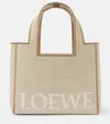 Loewe Font Small Jacquard Canvas Shopper In Beige