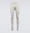 Loewe Logo Leggings In Pale Grey