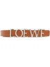 Loewe Logo-lettering Belt In Brown