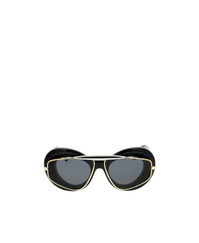 Loewe Logo Logo Double-frame Sunglasses In Black