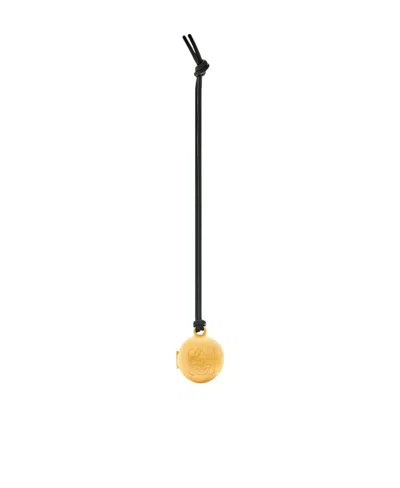Loewe Logo Logo Locket Pendant In Yellow