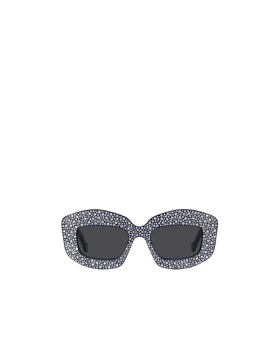 Loewe Anagram Round Sunglasses In Blue