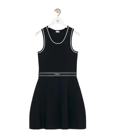 Loewe Logo Logo Vest Dress In Black