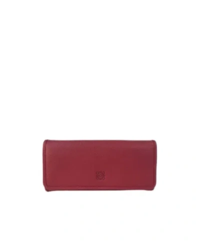Loewe Logo Long Wallet In Red