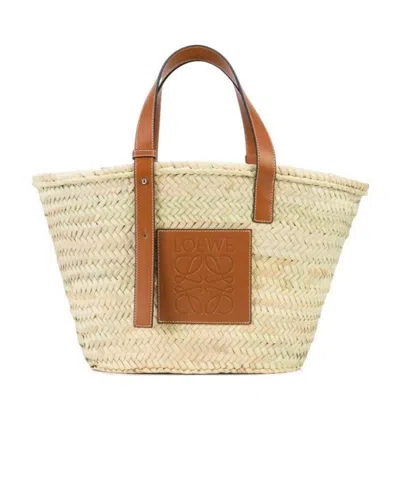 Loewe Basket Large Bag In Nude