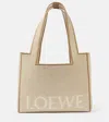 Loewe Font Medium Jacquard Canvas Tote Bag In Beige