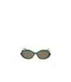 Loewe Lw40147i Slim 96e Verde Lucido Lucido Sunglasses In Gray