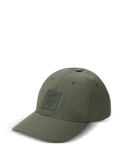 Loewe Logo-patch Baseball Cap In Green