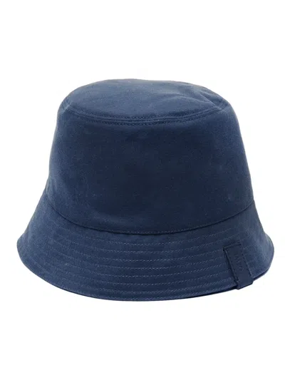Loewe Logo-patch Bucket Hat In Blue