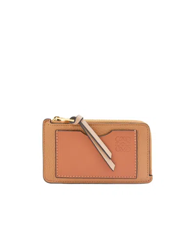 Loewe Logo Patch Card Holder In Red