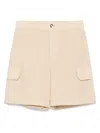 Loewe Logo-patch Cargo Shorts In Neutral