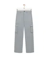 Loewe Logo Patch Cargo Trousers In Blue