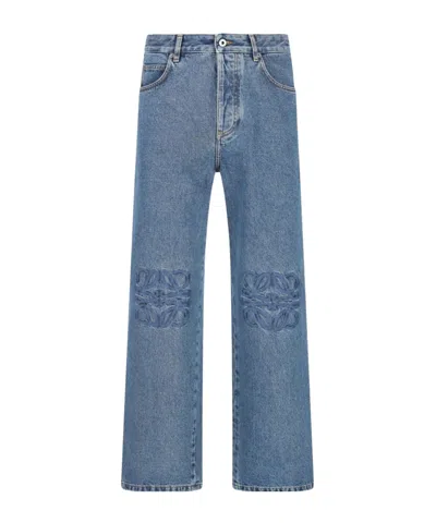 Loewe Logo Patch Jeans In Blue
