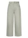 Loewe Relaxed Fit Wide Leg Denim Trousers In Green