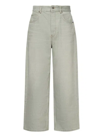 Loewe Logo-patch Jeans In Green