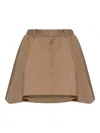 Loewe Logo-patch Mini Skirt In Brown