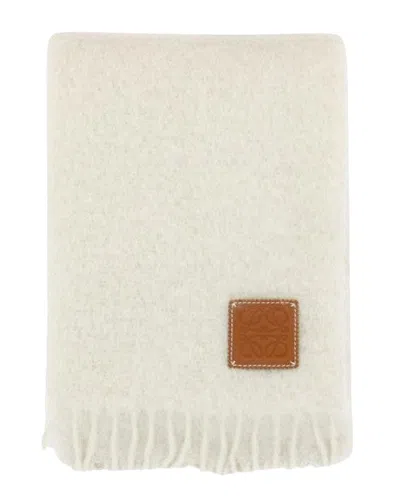 Pre-owned Loewe Logo Patch Scarf (authentic Pre-loved)